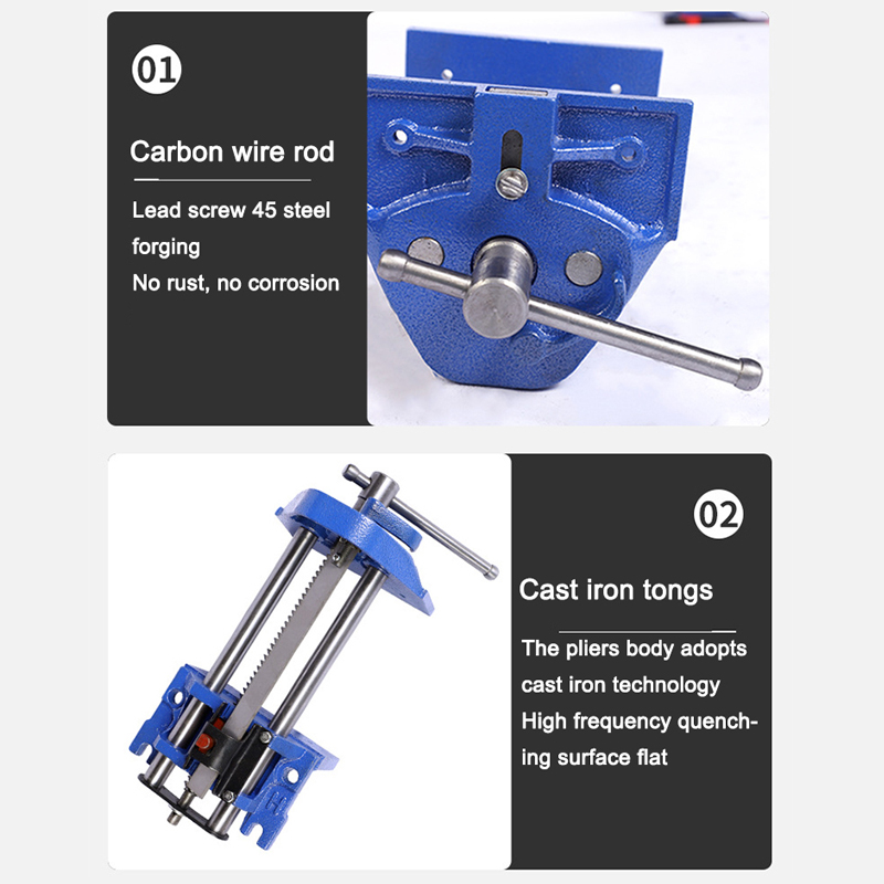 Woodworking Quick Release Vise - 10,5 Zoll Holzbearbeitungs-Schraubstock, Schnellspann-Werkbank-Schraubstock, Kohlenstoffstahl-Schraubstock für