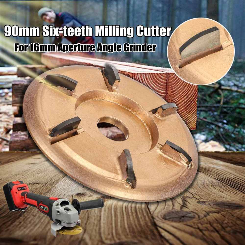 Woodworking Edge Corner Planer - Sechs-Bogen-Zähne Fräser Arc 6T Holzschnitzscheibe Werkzeug