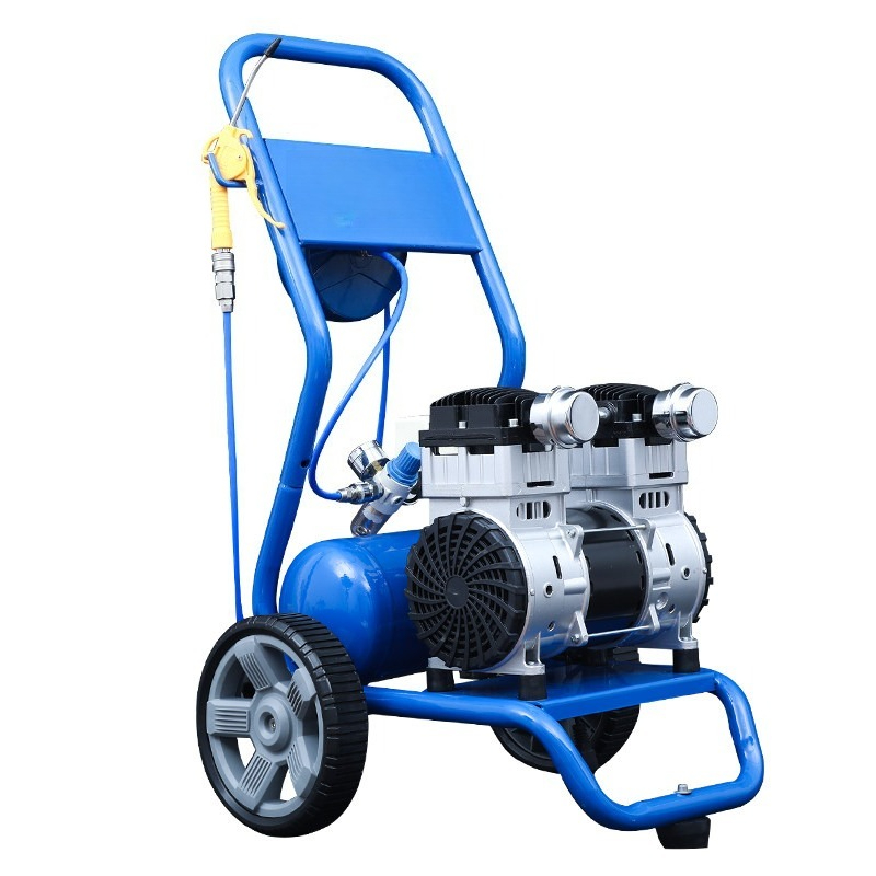 Woodworking Oil - Tragbarer Push-Pull-Ölfreier Luftkompressor für Holzarbeiten, Farbpumpen