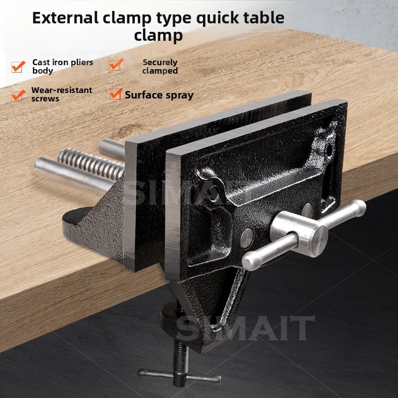 Woodworking Quick Release Vise - Schnellspann-Holzbearbeitungs-Schraubstock | Schnellspann-Tischklemme mit Verstellbaren Backen