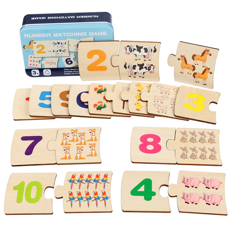 Woodworking Kids Toys - Kinder Eisen Box Anzahl Aufklärung Gepaart