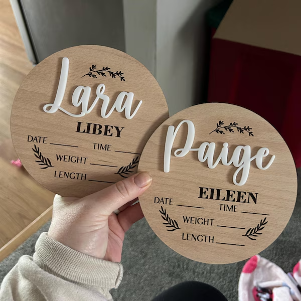 1 Stück personalisiertes Baby- – Woodworking Jobs Bewertung und Preis