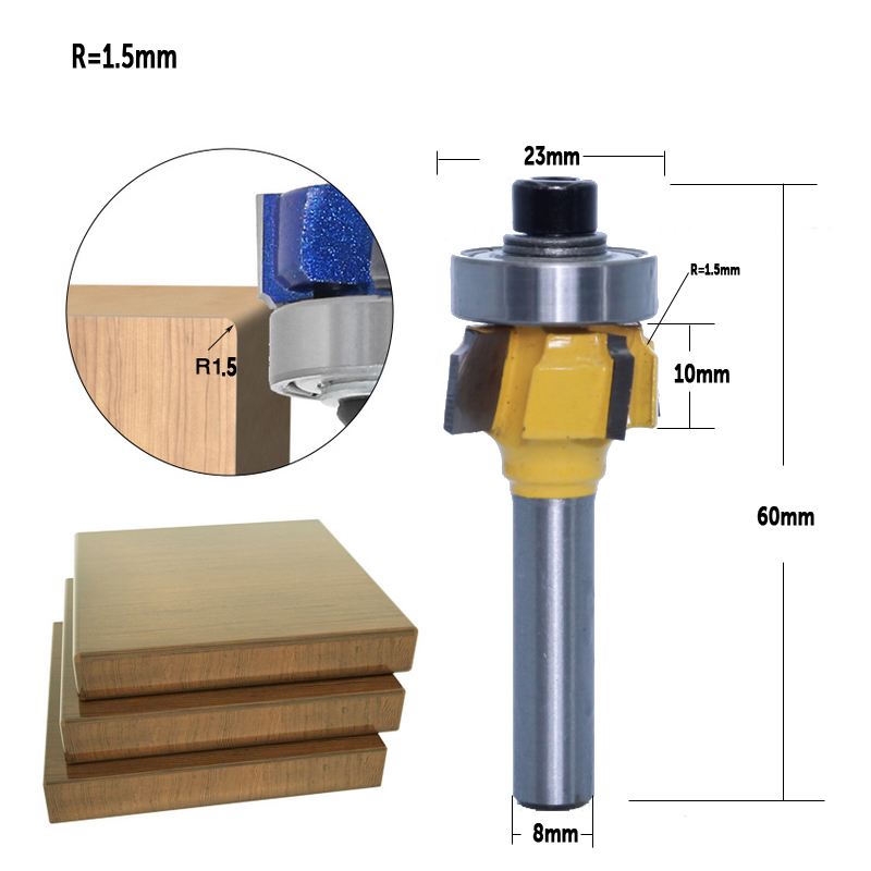 CHWJW 1 STÜCK 8mm Schaft hochw – Woodworking Edge Corner Planer Bewertung und Preis